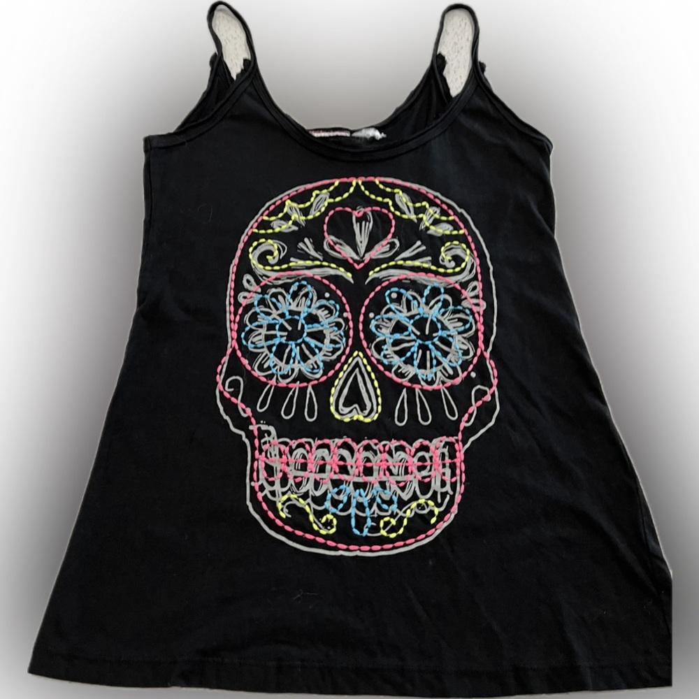 A Fine Mess Sugar Skull Top